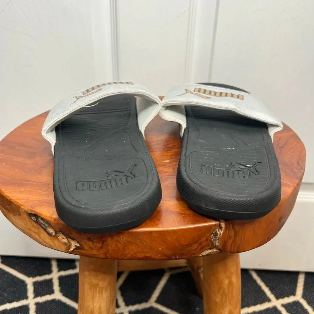 PUMA Cool Cat 2.0 Slide Sandals Black Unisex Mens Size 9 Casual Slip On